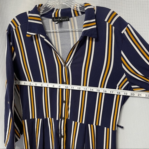 Derek Heart Long Sleeve Shirt Dress - Picture 7 of 9